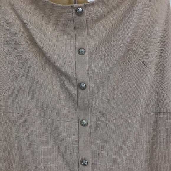 Veronica Beard Cream Colored Winnie Off Shoulder Flounce Knee Length Dress  10 - Picture 6 of 16